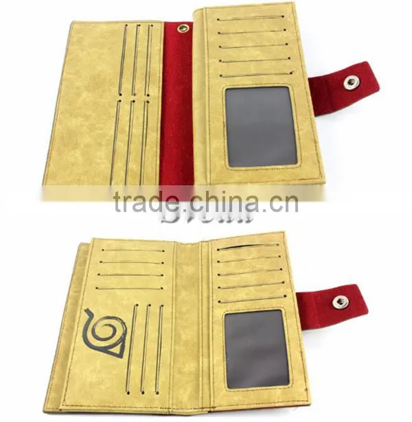 Janpenese hot Anime Naruto PU wallet Naruto cosplay wallet cartoon wallet for boys