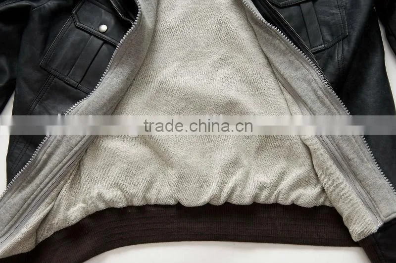 man fashion winter leather jacket coat
