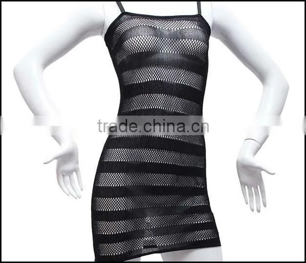 Summer Wholesale Korean Fashion Sexy Elegant Noble Fishnet With Stripe as Dress Woman Adjustment Lose Weight Body Stocking
