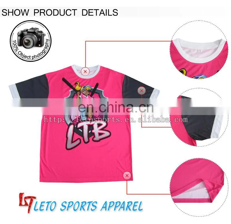 custom fashion round-neck lacrosse t-shirts lacrosse training jersey for women