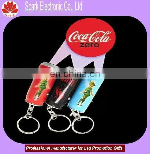 led can shape keychain plastic promotional items