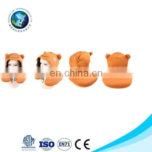 Personalized u shaped Travel Hooded Neck Support Pillow