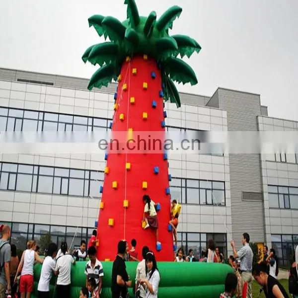 2014 pvc cheap artificial red inflatable palm tree climb for sale