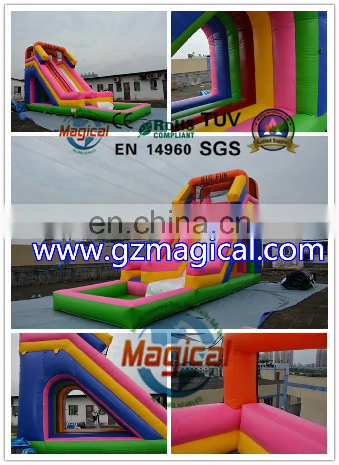 inflatable water slide mini park/kids water game inflatable amusemment slide