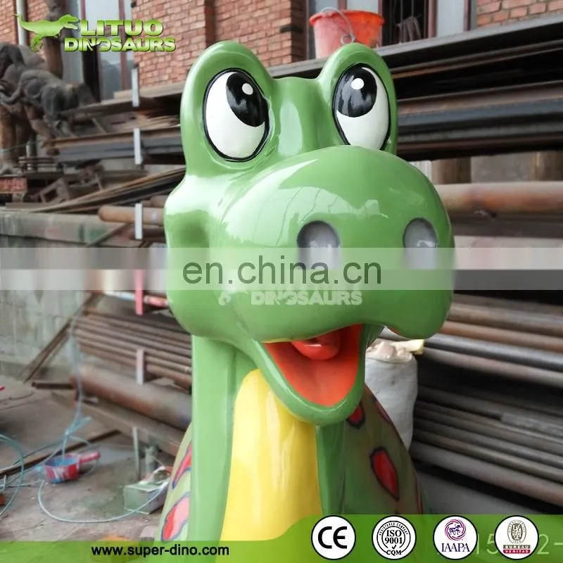 Outdoor Decoration Fiberglass Statue Cartoon Dinosaur Figures