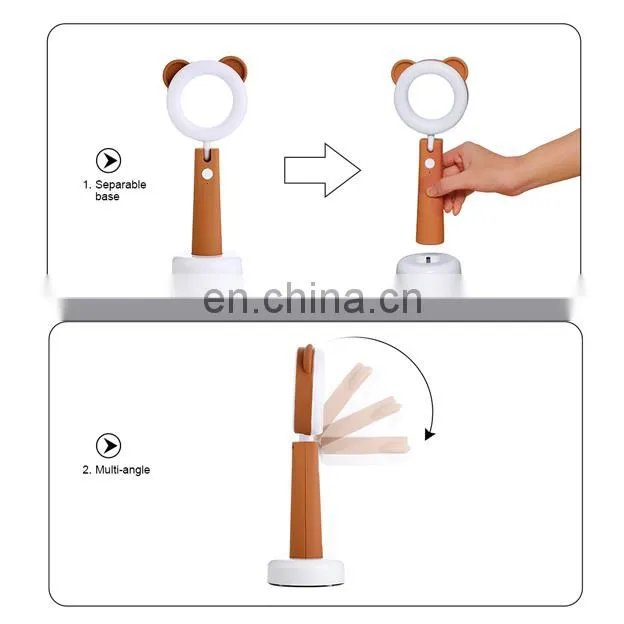 New USB rechargeable led lamp,cute cartoon Led night pet lamp,small desk lamp led for children