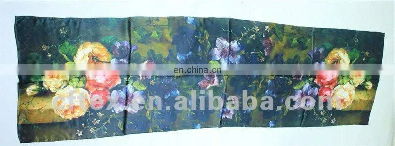 2013 Custom Design Digital Printed Pure Silk Scarf
