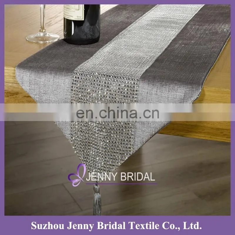TR039A african velvet fabric black velvet fabric heat-resistant table runner