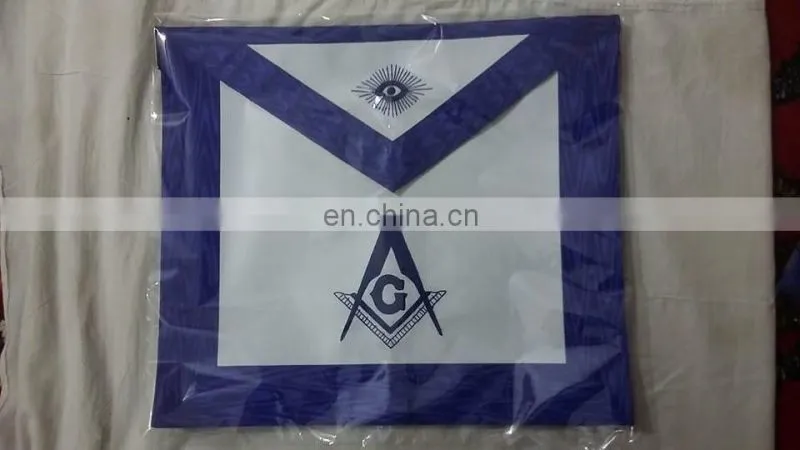 MASONIC REGALIA MASTER MASON APRON BLUE HOUSE OFFICER'S