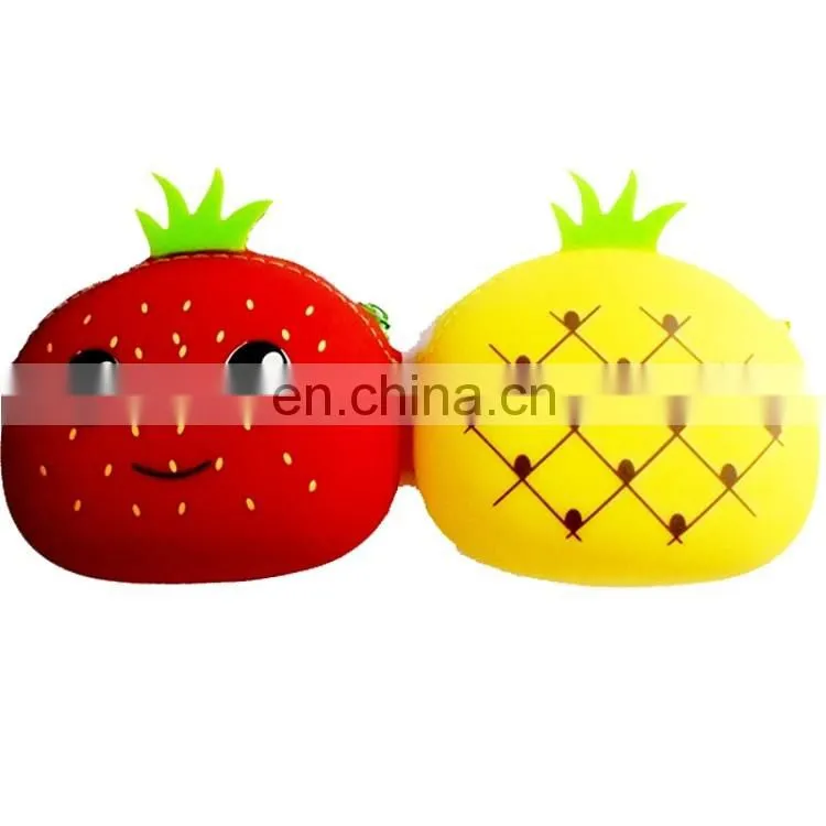 Cute Emoji Bags Women's Silicone Rubber Coin Purse Zipper Pocket Size Pouch Change Wallet