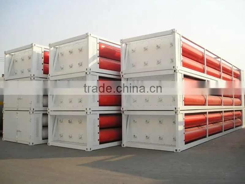 China Yukun 8 tubes skid CNG semi trailer