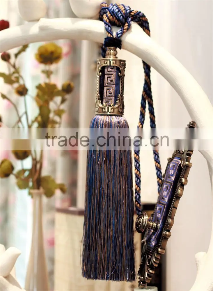 New Chinese style--Bronze+blue,tassel for curtain,wholesale tassels,tassel and fringe