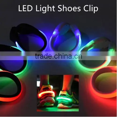 2Pcs Night Safety Reflector LED Flashing Shoe Clip Waterproof Glow Bright Lights