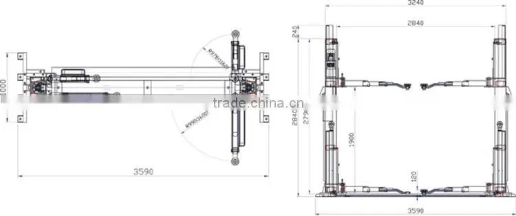 2 post hydraulic lift for car wash used car lift for sale