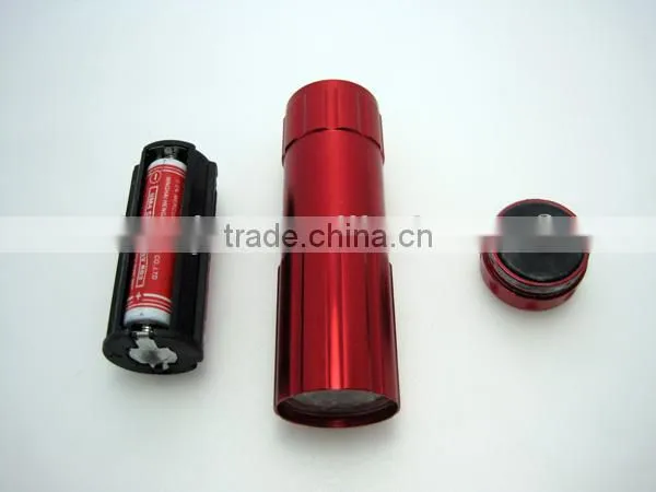 9led aluminium pocket mini flashlight torch