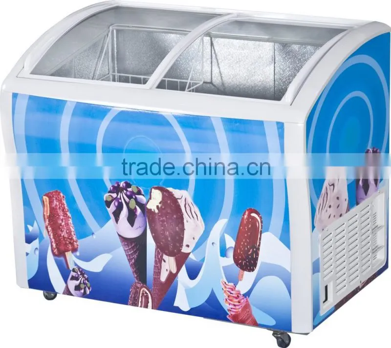 commercial mini ice cream display freezers