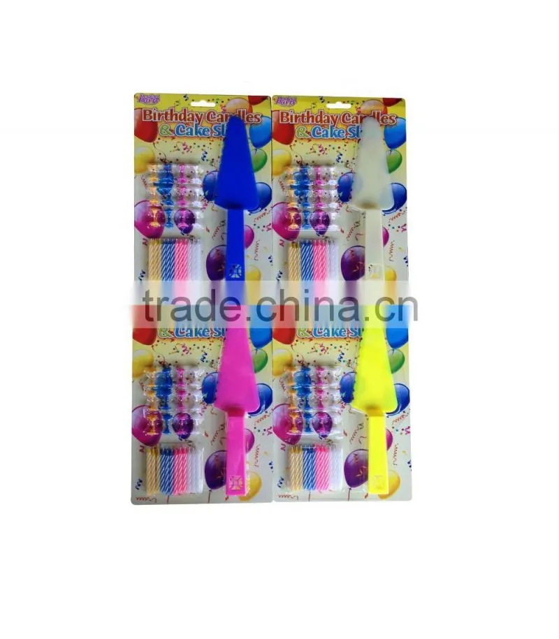CAKE SLICE / BIRTHDAY CANDLES/ candle with knife