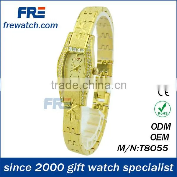 waterproof watches for women stainless steel focus quartz watch (T8055)