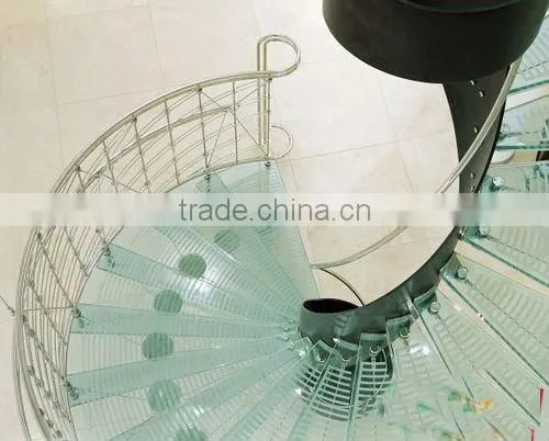 special design frosted spiral stair glass tempered