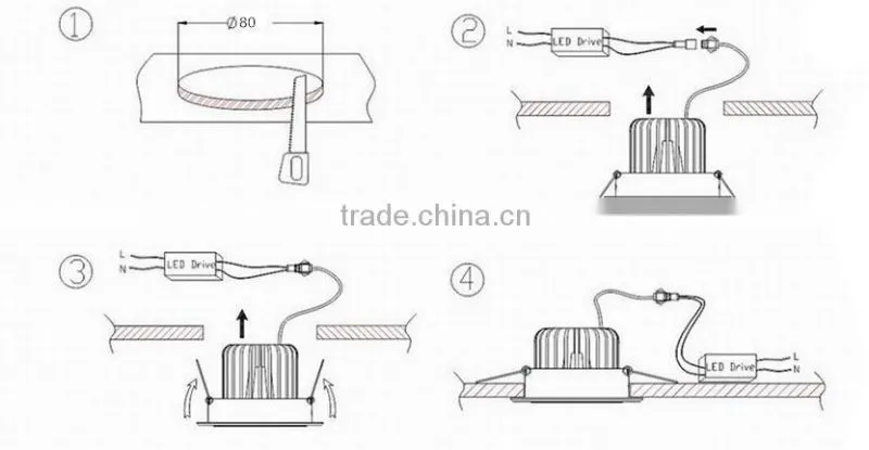 3 years warranty COB LED downlight/ceiling light 5W bright light