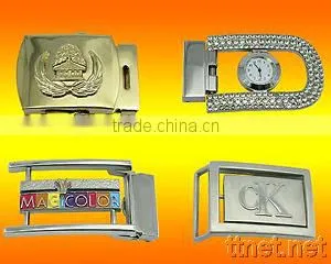 Custom metal belt buckle with jewel plating