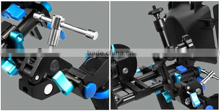 Articulating magic friction Arm small super clamp for camera LCD monoitor