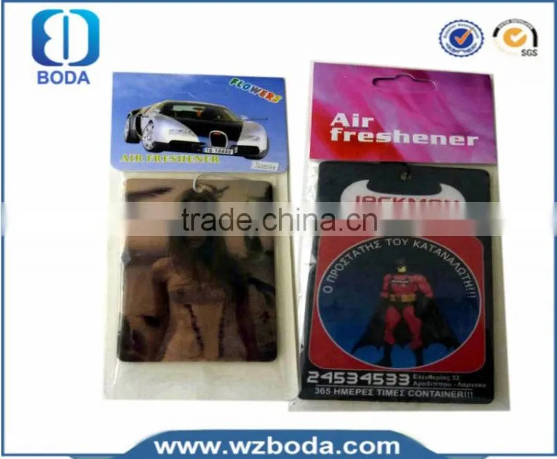 Plastic different styles of car air freshener paper made in China