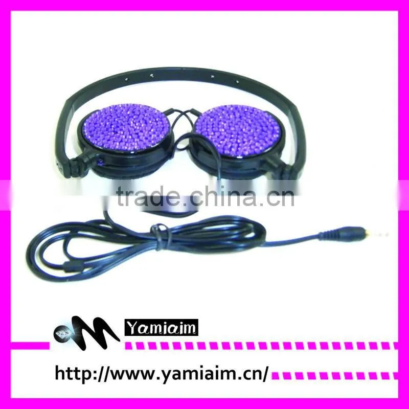 Crystal Rhinestone DJ Over-Ear Headphones