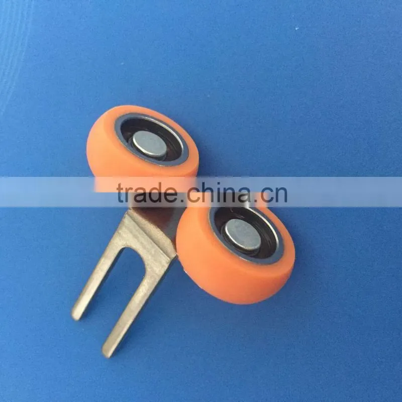 wardrobes sliding door nylon roller with stainless steel bearing 5*25*7.6mm