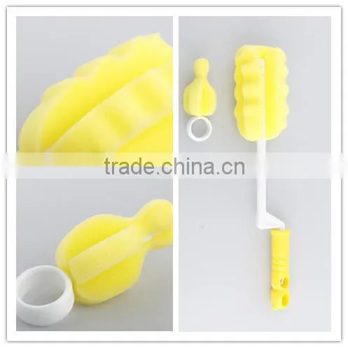 360 Degrees Celsius Rotation Sponge Water Feeding Bottle Cleaning Brush