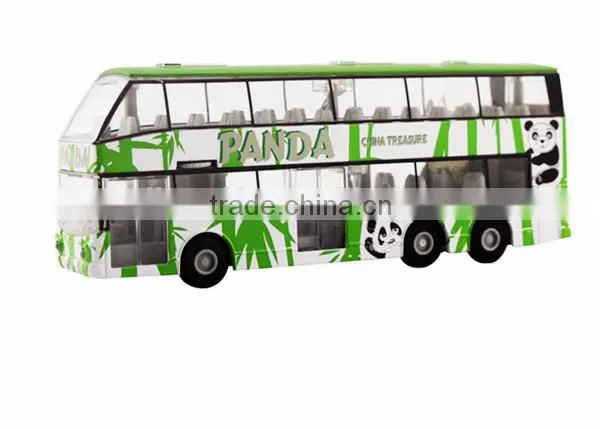 Hot selling new 7.5'' diecast bus models with sound and light for kids