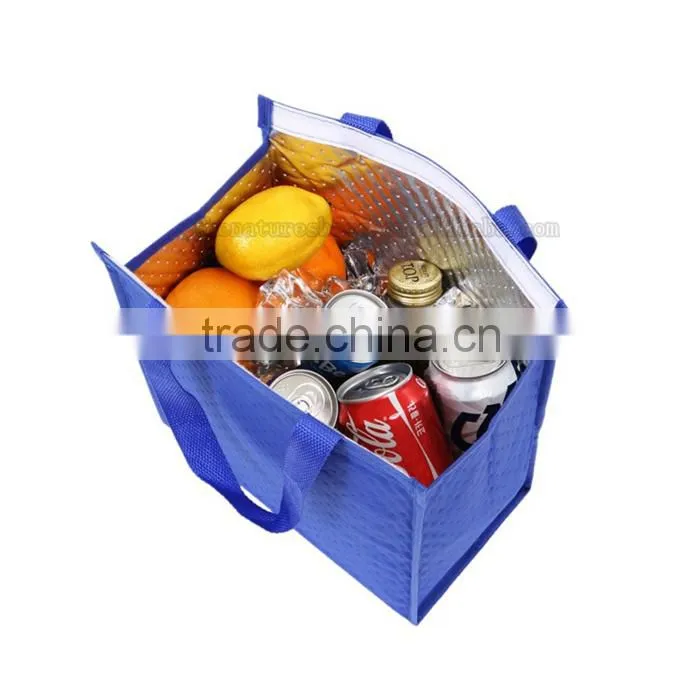 Custom Made Exceptional Lunch Silver Cooler Bag