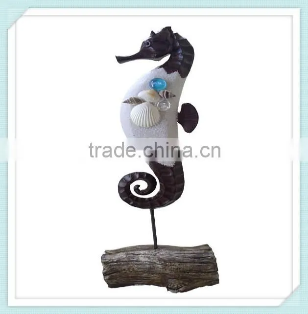 Handmade Polyresin Sea Horse Craft For Home Decoration