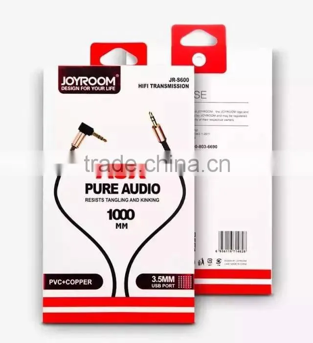 Original Joyroom 1m Audio cable 3.5mm Electroplated Audio Plug extension cable aux for Mobile phone/car/headphone MT-4528