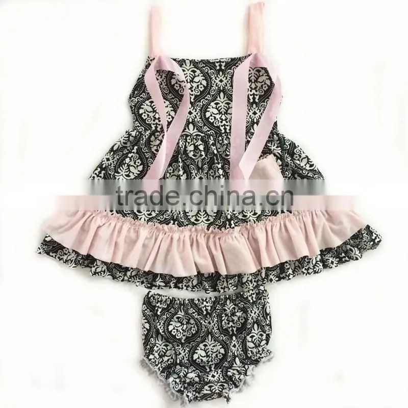 cute kids boutique set wholesae infant swing top set baby girls clothes