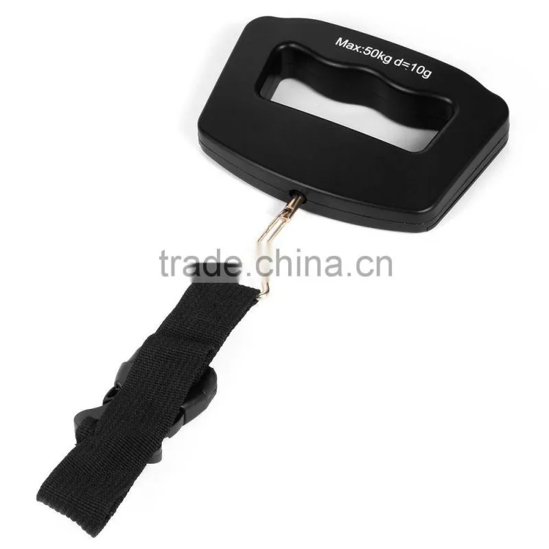 .A09L 50KG 10G Handheld Travel Portable Handy Pocket Mini Electronic Digital LCD Scale Hanging Fishing Hook Luggage Balance Weig