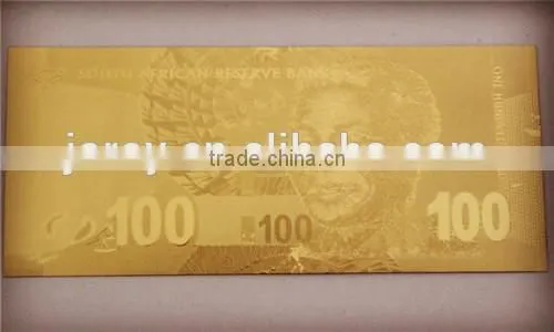 Gold plated banknotes South African Banknote