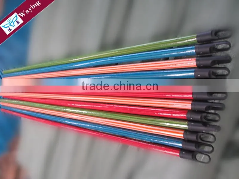 Long Straight Painted wooden mop stick handle