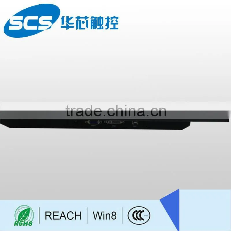 Wall mounted multi touch screen kiosk with highly integrated structure, easy to assemble