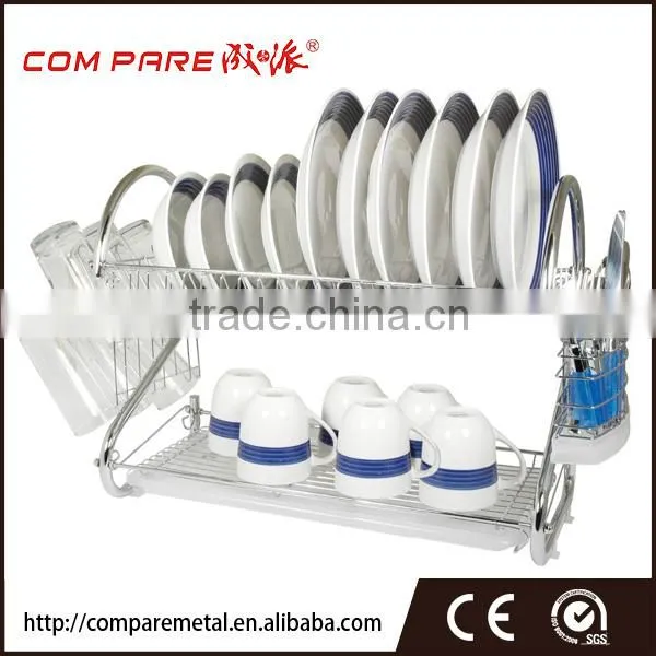 Fashionable kitchen metal dish drying rack