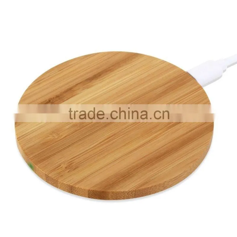 REYON bamboo qi wireless charger pad compatible with Samsung Galaxy S7, S7 Edge, Qi compatible charging receivers