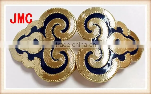 High-end women clasp buckle rhinestone buckle fur coat metal buttons button