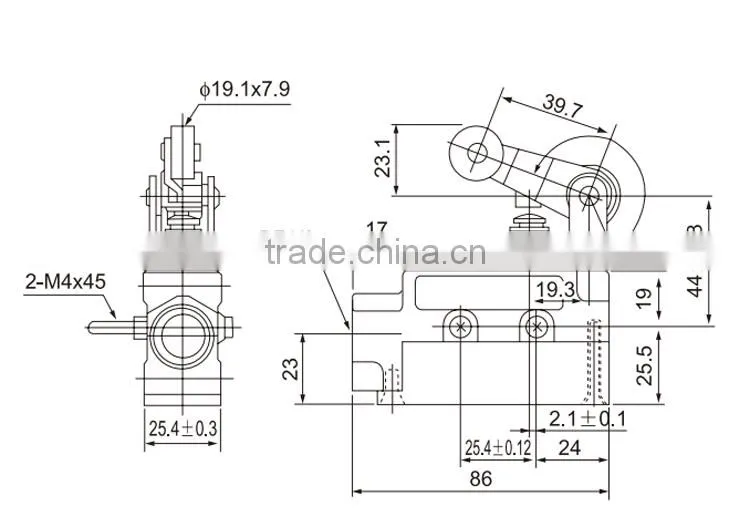 CNTD Limit Switch 15A 250VAC IP65 Good Quality Sealed Limit Switch TZ-6004