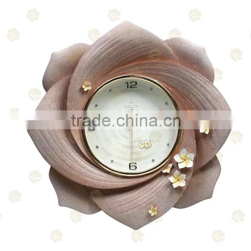 3D Relief flower Art Hanging Clock for home decor clock wall clock