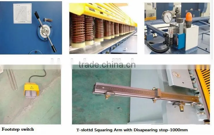Bohai brand popular sold qc12y-6x2500 hydraulic swing beam shear