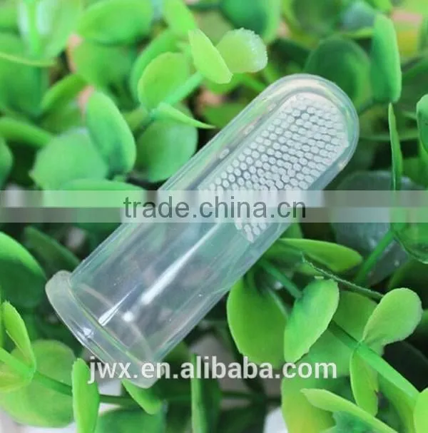 Non-toxic silicone baby toothbrush with hygienic box packaging
