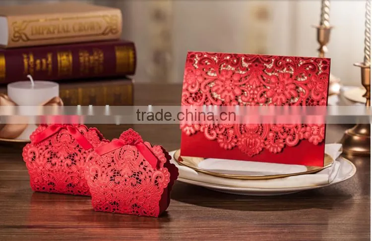 Wholesale Red Paper Wedding Gift Boxes For Sugar/Chocolate