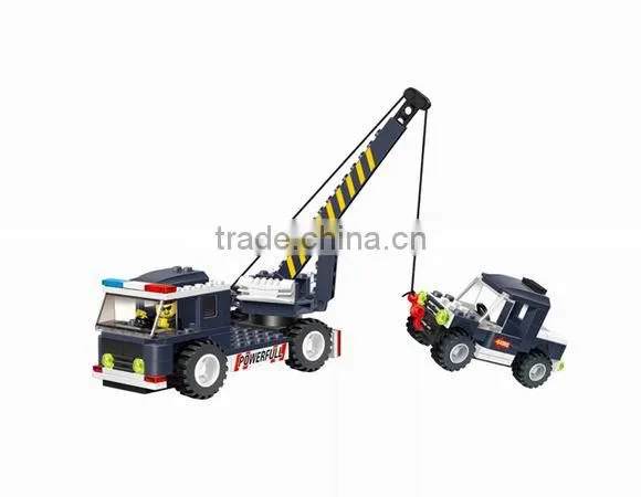 170pcs enlighten bricks truck police car toy Construction building Block set