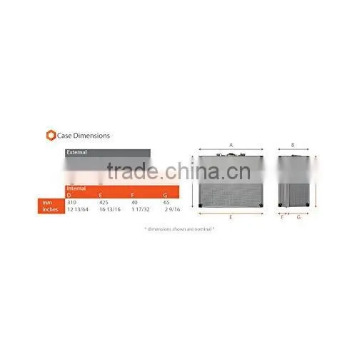 Aluminium Laptop and Test Equipment Silver Flight Case - 450x330x125mm
