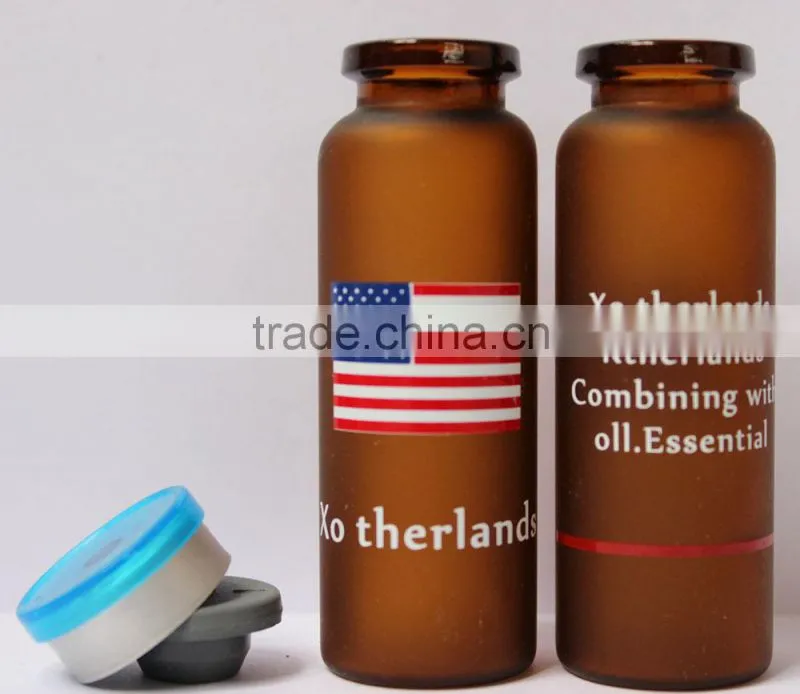 Customized amber moulded glass vial tubular vial